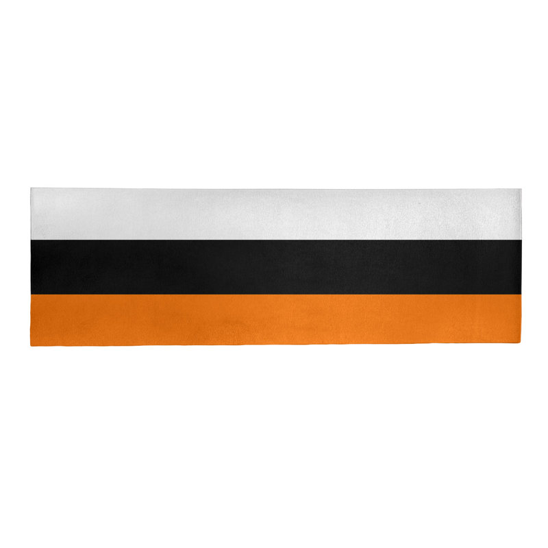 Tapis orange/noir, Tapis de couloir 2 pi 6 po x 8 pi