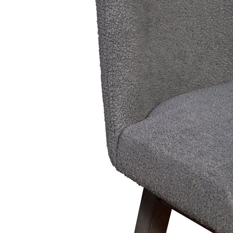 Tabouret pivotant Cesley Deryn, Tabouret de bar (siège d’une hauteur de 30 po), Chêne gris, Sherpa gris performance