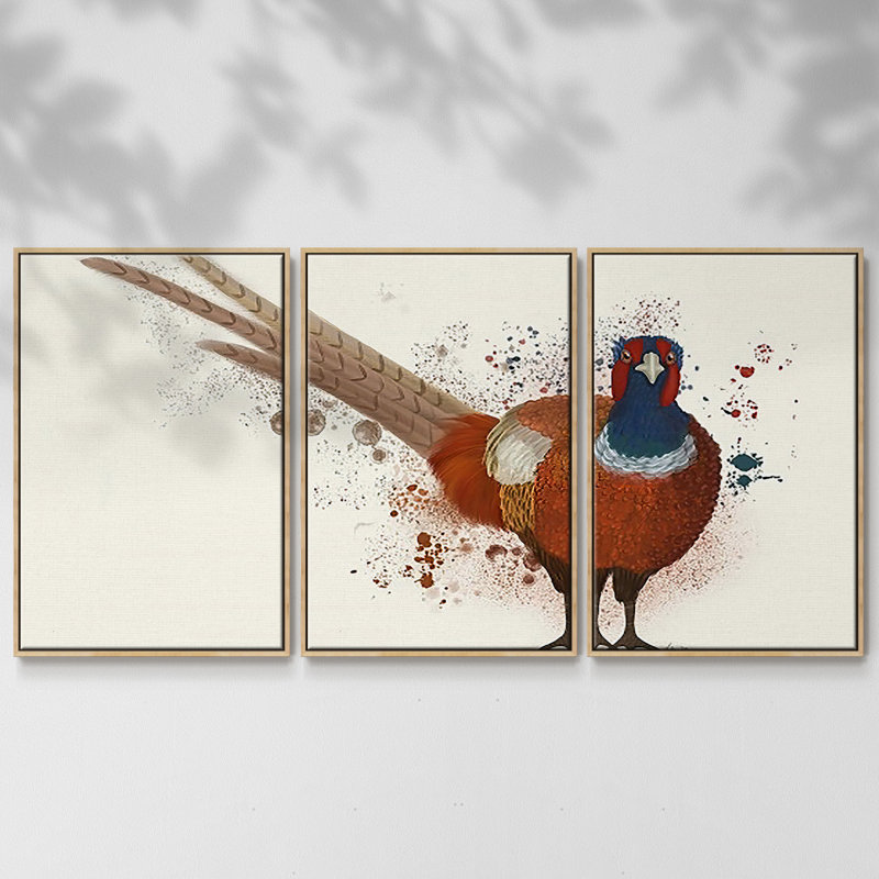 Pheasant Splash 7 3 pièces, H 36 po x l 75 po x P 2 po, Naturel