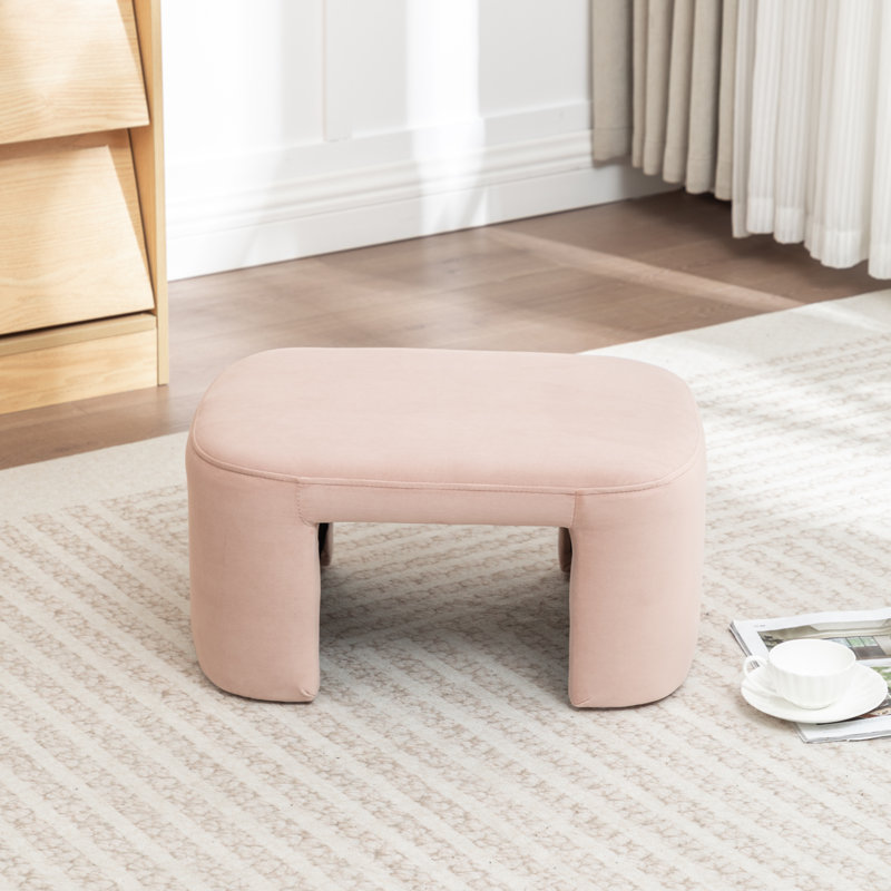 Repose-pieds Havenhill, Rose, Velours