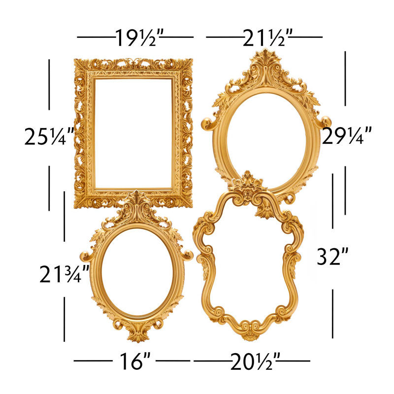 Maura Picture Frame - Set of 4, Gold