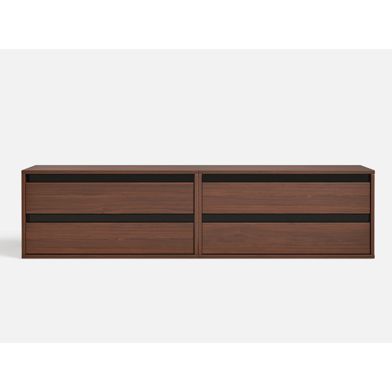 Armoire de rangement modulaire Sherry, unité de rangement en bois avec plusieurs configurations, Armoire à double tiroir