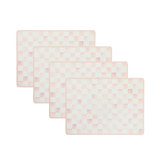 Rosy Check Cork Back Placemats Set Of 4