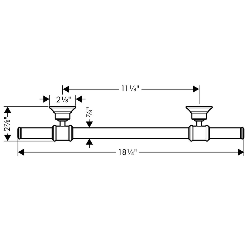 Montreux Towel Bar, Chrome