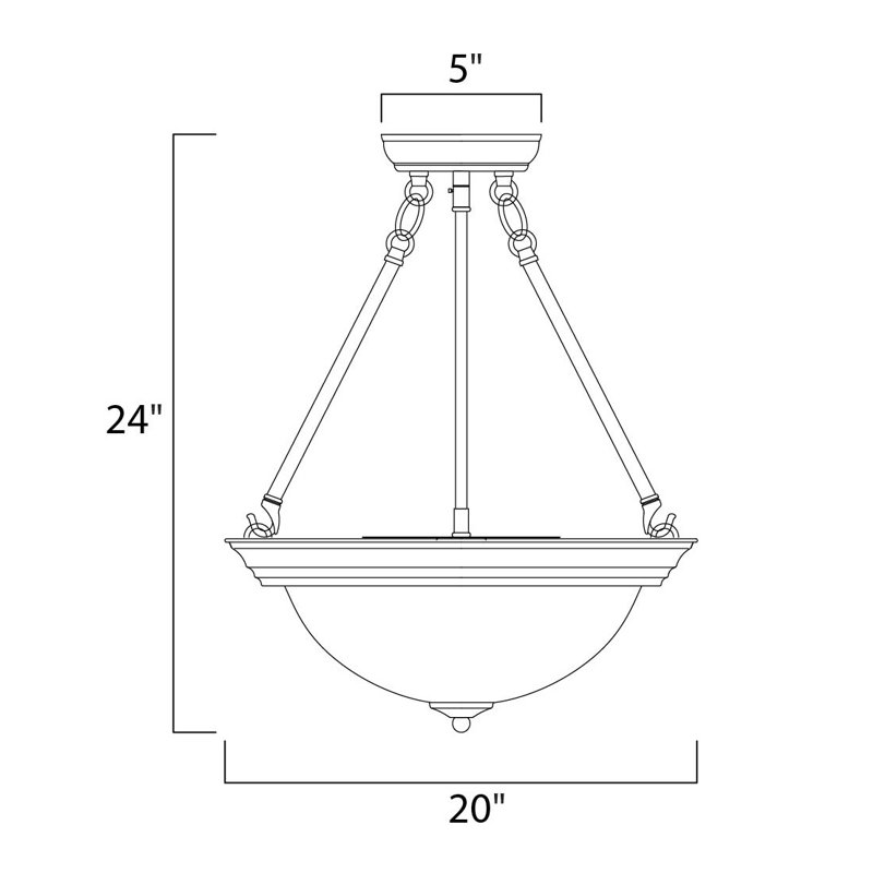 Elle 3 - Light Unique/Statement Pendant, Marble/Satin Nickel