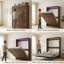 Armoire murale Farmhouse Murphy avec lumières DEL RVB, grand, brun-134455214-134455215
