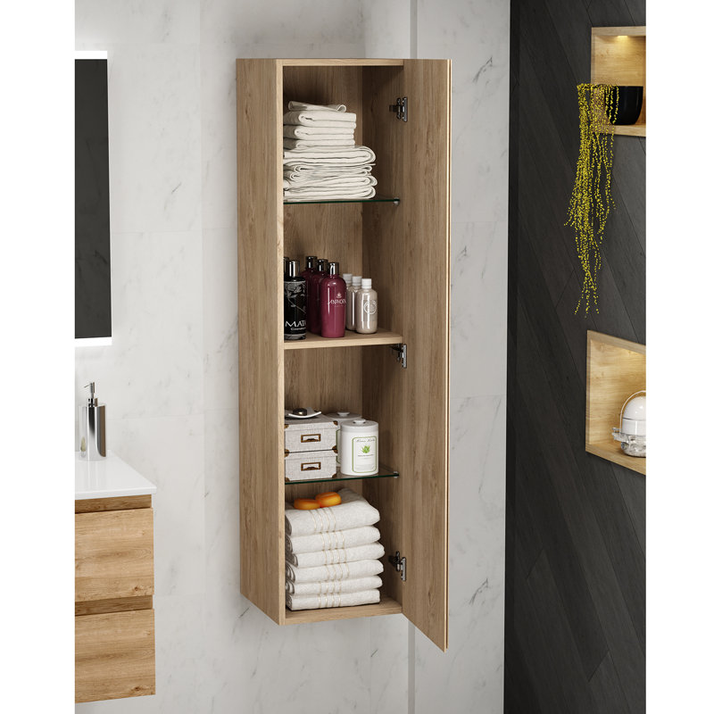 Perla Bathroom Storage, Gloss White