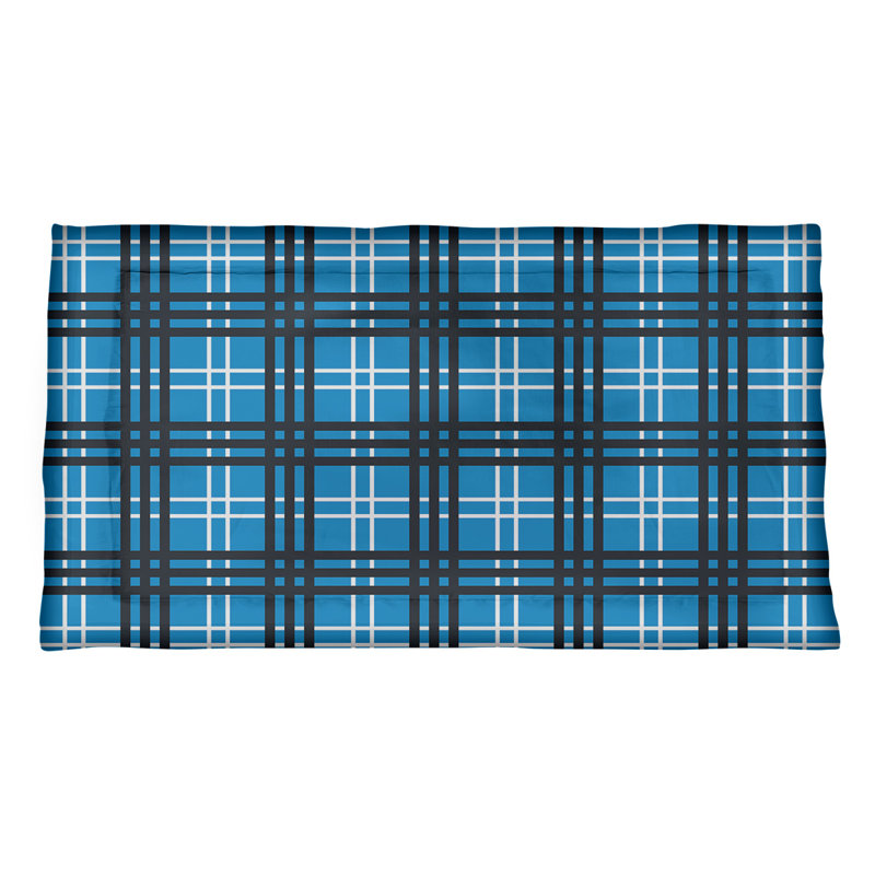 Taie décorative enveloppe de polyester Carolina football, Très grand, Bleu Carolina / blanc / noir