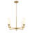 Oreane 4-Light Chandelier in Natural Brass-1954205362