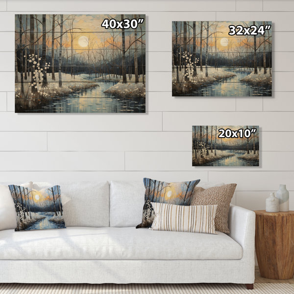 Loon Peak Birch Woods Mystic Moonlight III sur bois - Wayfair Canada