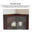 Grande armoire vitrée d'angle avec portes en verre cannelé