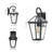 10" 2Pcs Outdoor Wall Lanterns, Black Finish Weatherproof Wall Sconce With Clear Glass Panels, Vintage Exterior Light Fixtures For Porch, Patio, Garage, And Entryway (Bulb Not Included)