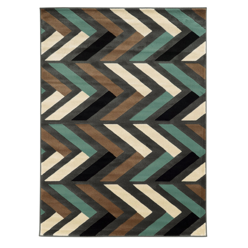 Chevron Indoor Rug, Rectangle 5' x 7'