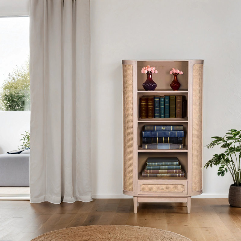 Valencia 165cm H x 90cm W Solid Wood Standard Bookcase