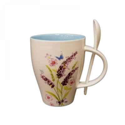 Larkspur Flower Mug And Spoon
