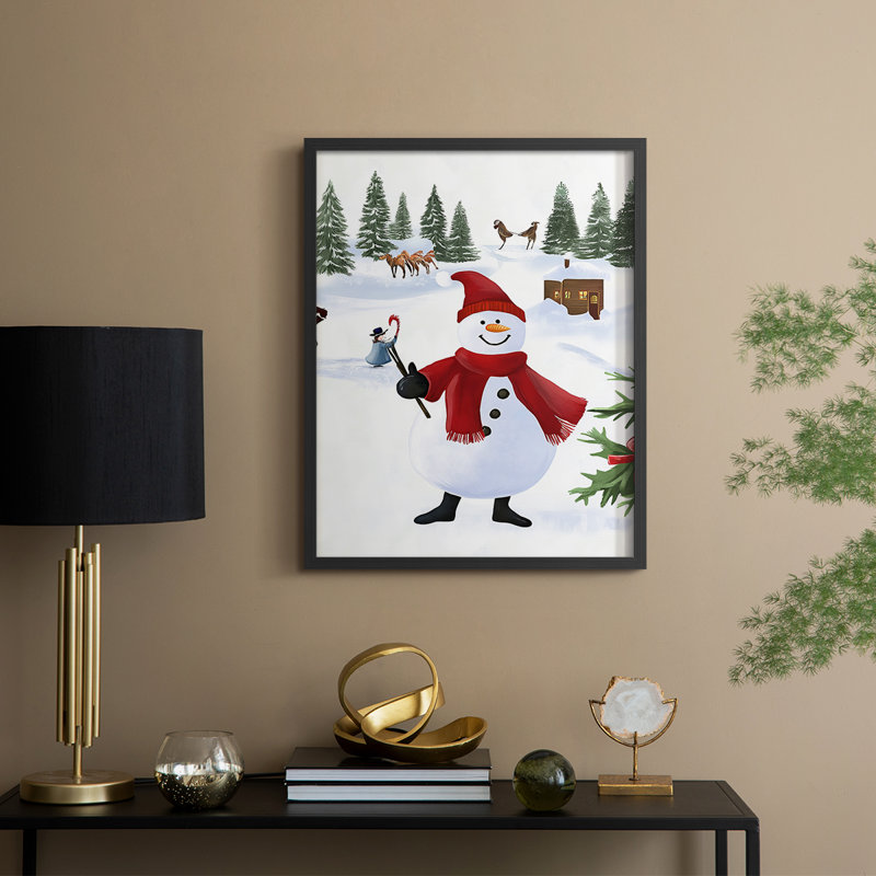 «Christmas Holiday», reproduction encadrée CC XXVII - bois massif, H 11 po x l 9 po, Noir, noir, noir, noir