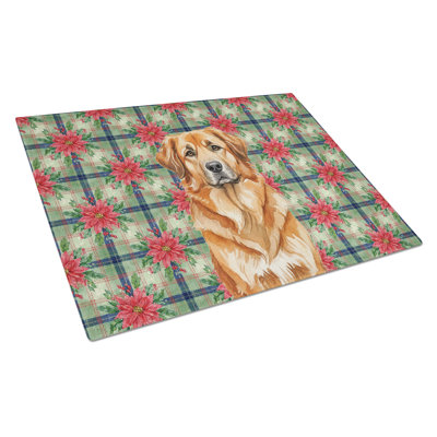 Planche à découper Red Leonberger Christmas PoinsettIas