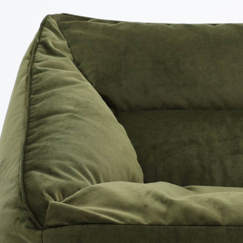 Natalia Velvet Armchair Bean Bag, Olive Green