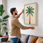 Palm Tree Study Botanical - Wrapped Canvas-1424383858-1424383865
