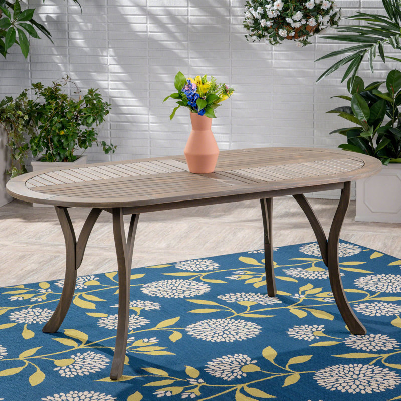 Table de patio 70 po en bois pour manger