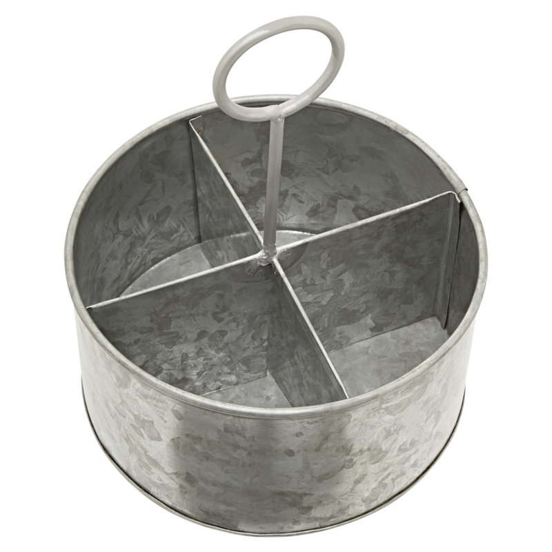 Metal Round Flatware Caddy