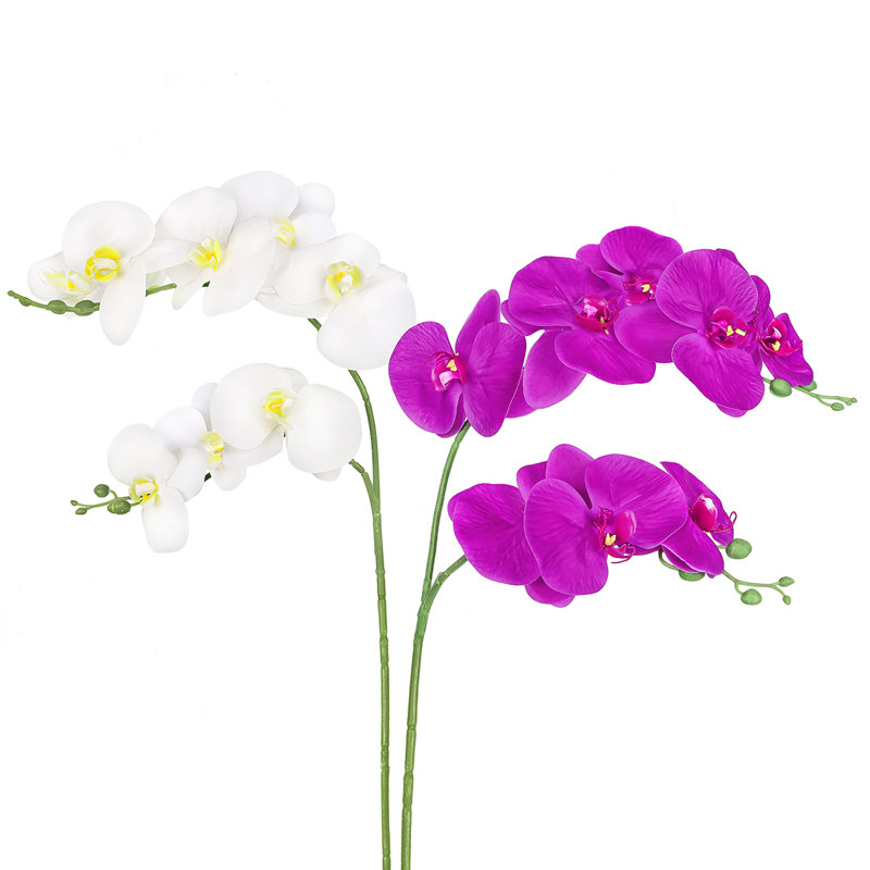 Tige de fleur d'orchidée artificielle, Mauve