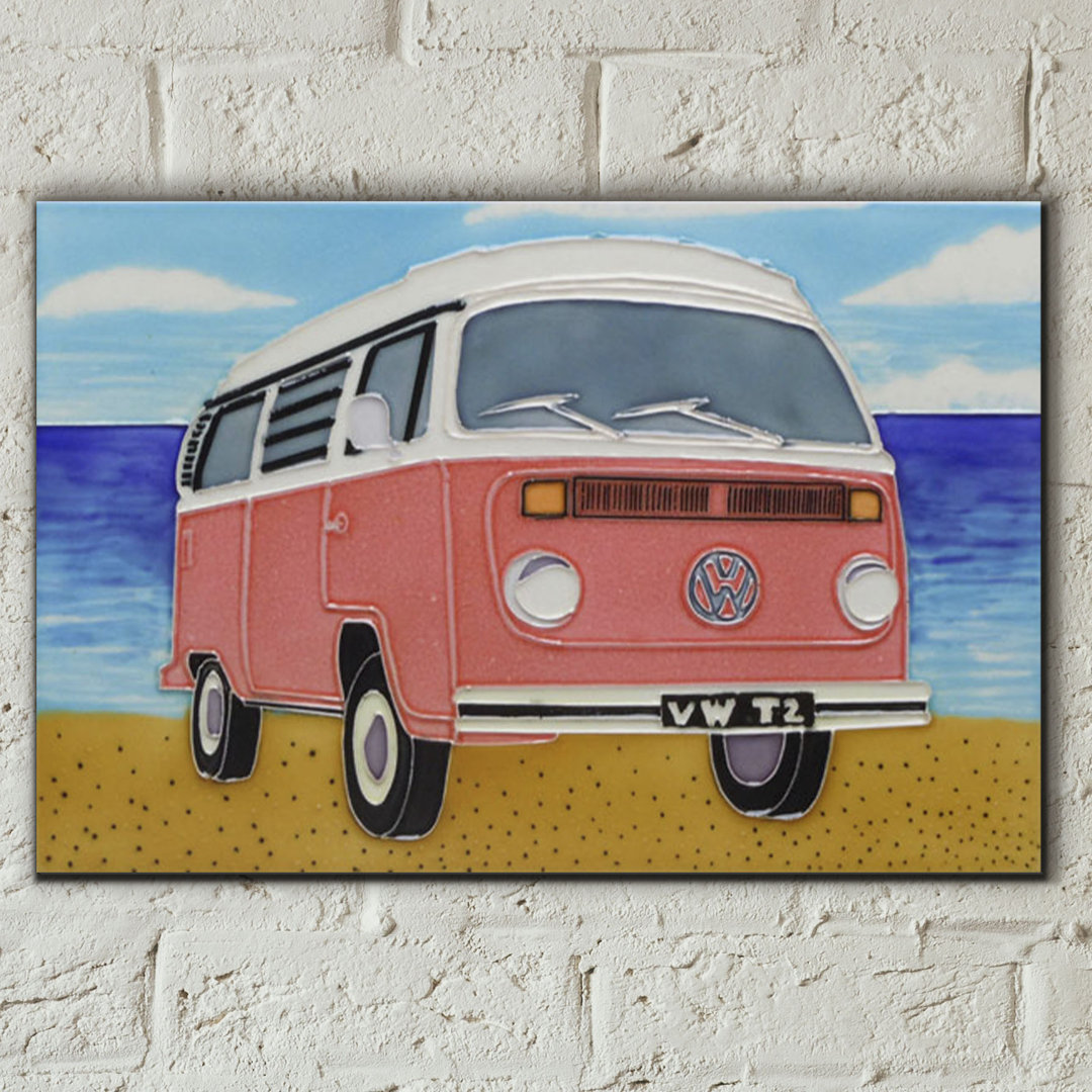 Handmade Transportation Wall Decor on Ceramic / Porcelain