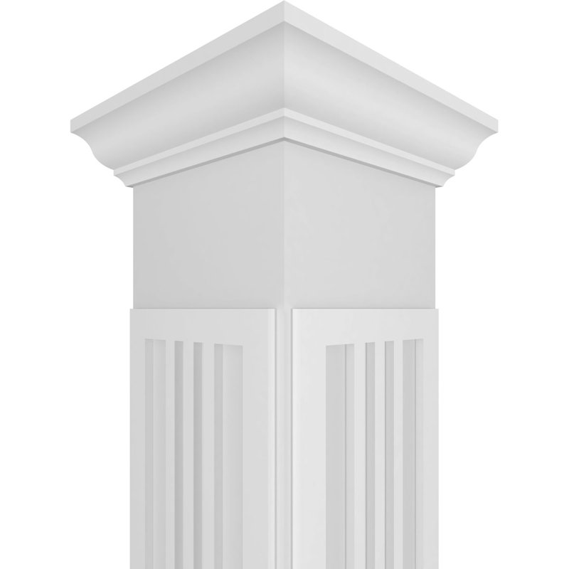 Colonne carrée de style mission San Miguel Craftsman, H 96 po x l 7,625 po x P 7,625 po