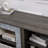 Mantel Stone TV Media Stand With With Faux Stacked Stone Surround, Modern Entertainment Console With Open Storage Space,Grey, 58.31"W*15.39"D*26.06"H-71520664