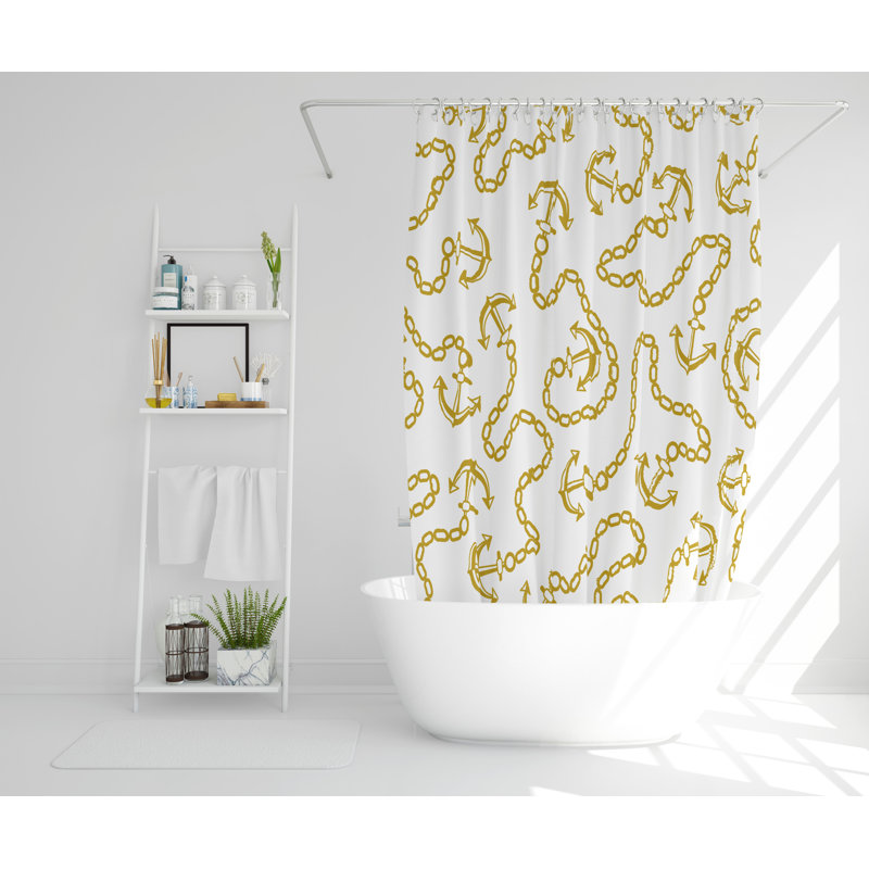 Alyssa Polyester Shower Curtain, 168cm H x 168cm W