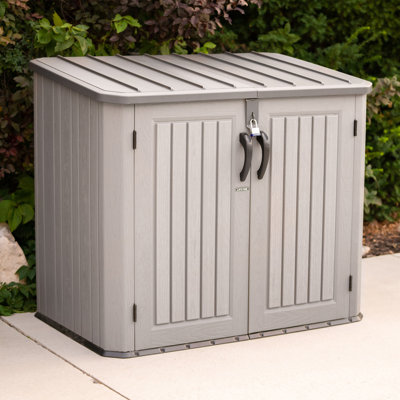 Lifetime 5 Ft. x 3 Ft. High-Density Polyethylene Outdoor Storage Shed with Steel-Reinforced Construction