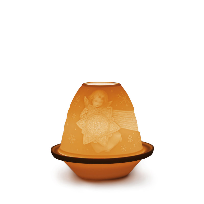 Lithophane Angel with Star 3.54" Novelty Light