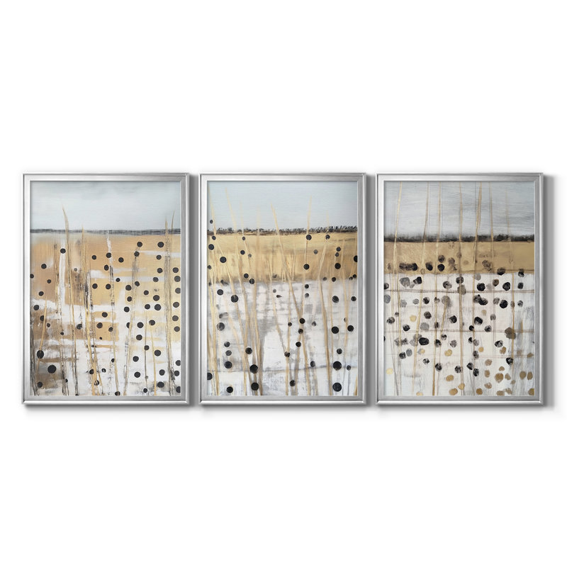ABSTRACT Series CMXV - Toile tendue avec châssis sur mesure - 3 pièces, H 21 po x l 30 po