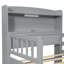 Lit plateforme simple en bois avec éclairage à DEL intégré, tête de lit multifonctionnelle, garde-corps et 2 tiroirs-1006641893