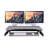  32 in. White Height Adjustable Standing Desk Converter Dual Monitor Riser with Gas Spring Assist Mechanism-1014981068-1014981066