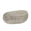 Table basse ronde en aluminium argenté Brannum