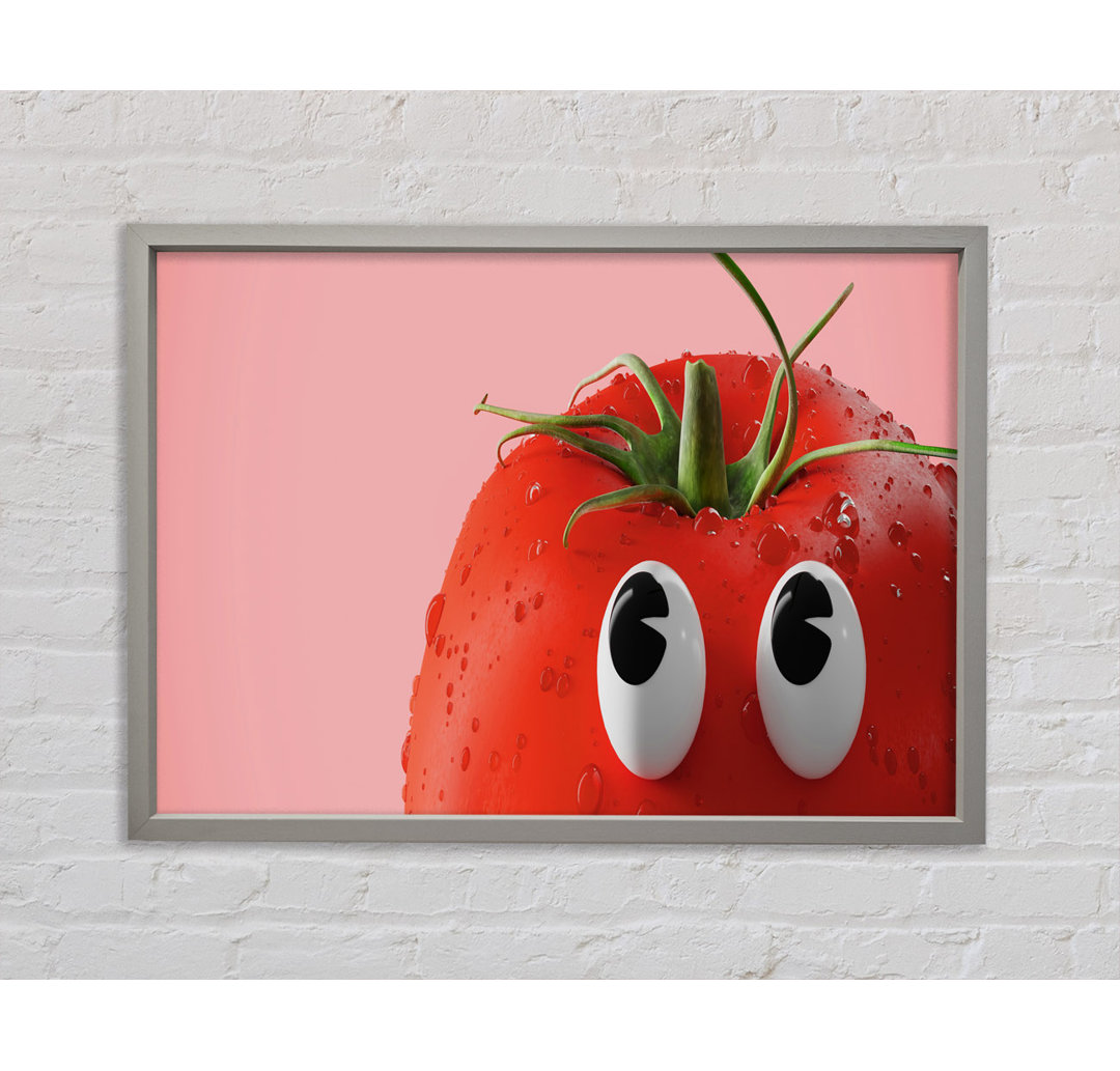 Tomato Stare - Einzelner Bilderrahmen Kunstdrucke auf Leinwand