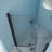 30"W X 72"H Shower Door, Matte Black. 1/4" Tempered Glass. Water-, Space, Adjustable Bathroom Barrier Partition Door Foldable Thick Isolation