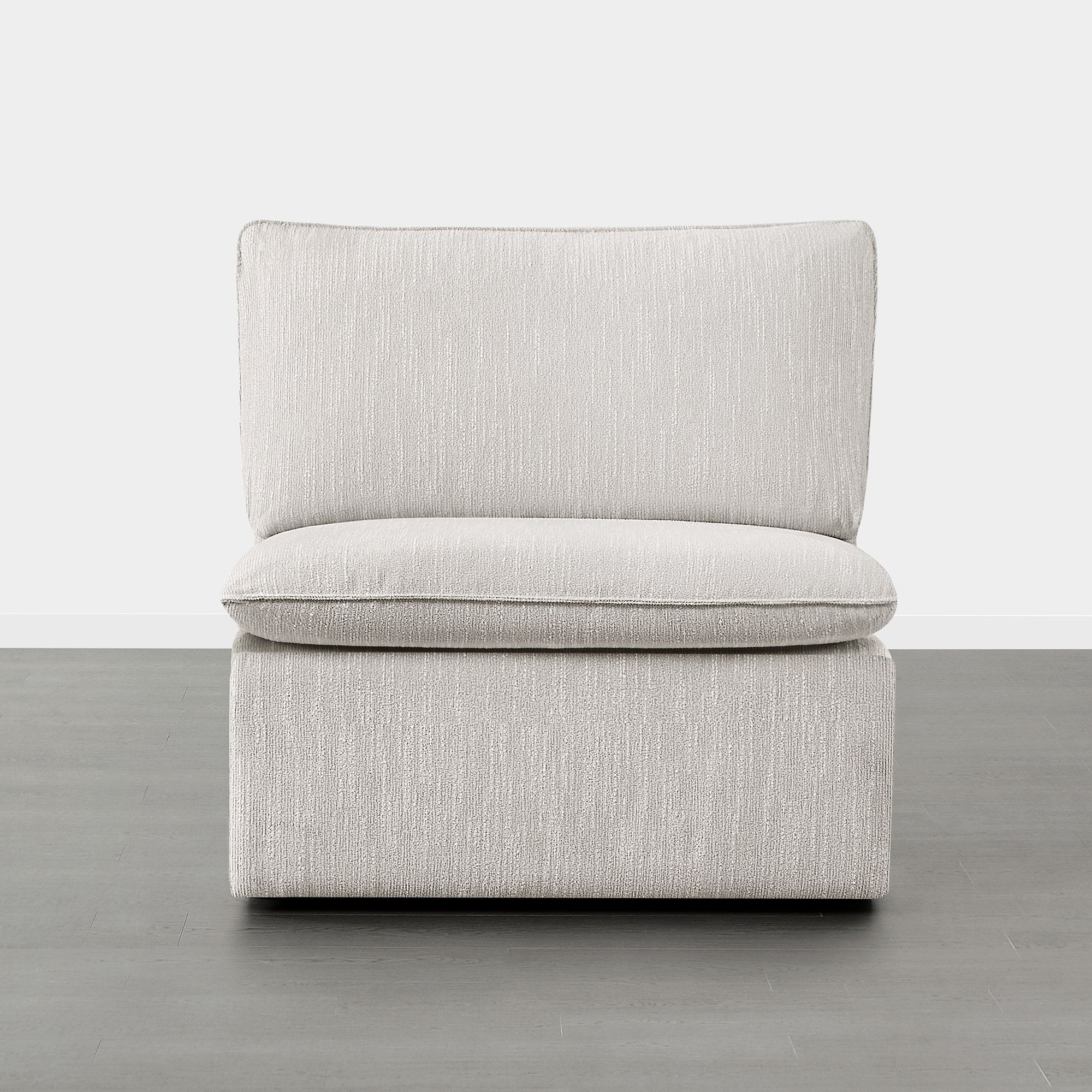 Greylan Power Reclining Armless Chair, Light Gray Polyester