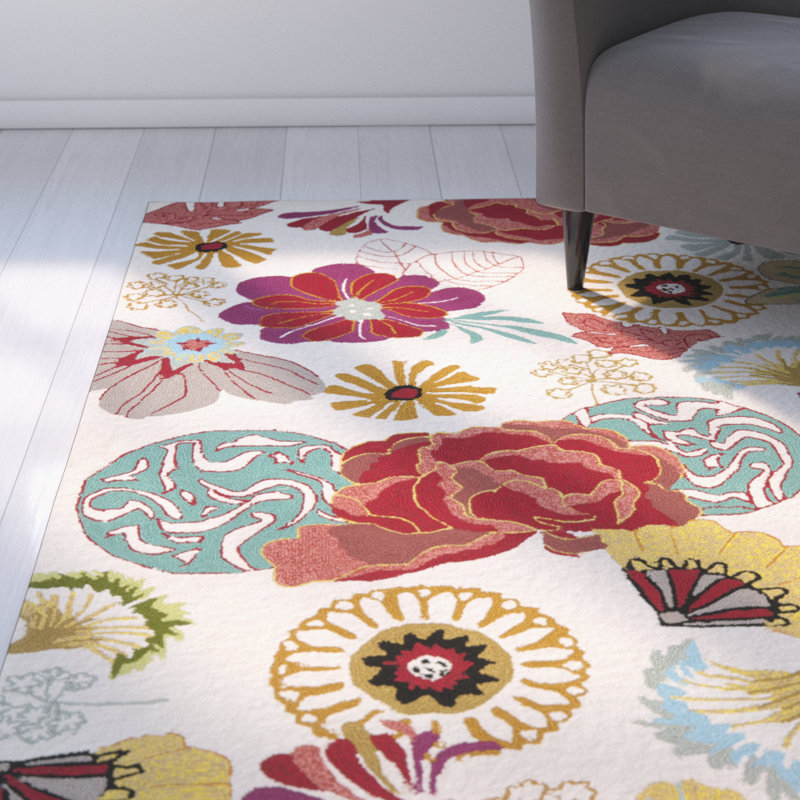 Tapis floral crocheté à la main Doyle, Rectangle 8 pi x 10 pi