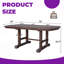 Table de salle à manger extensible 60 "à 78" pour 4-8 personnes | Plateau en bois massif à finition cerisier et base en H | Feuille amovible