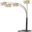 Lampe sur pied arquée d'inspiration cristal noire 4 carrés