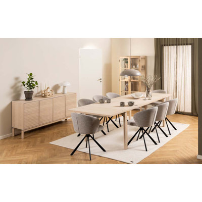 Addilyna Oak Solid Wood Base Dining Table