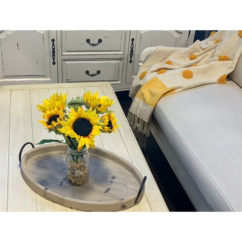 Arrangement floral tournesol en pot Mason