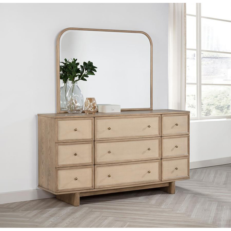 Commode 9 tiroirs avec miroir Spigner