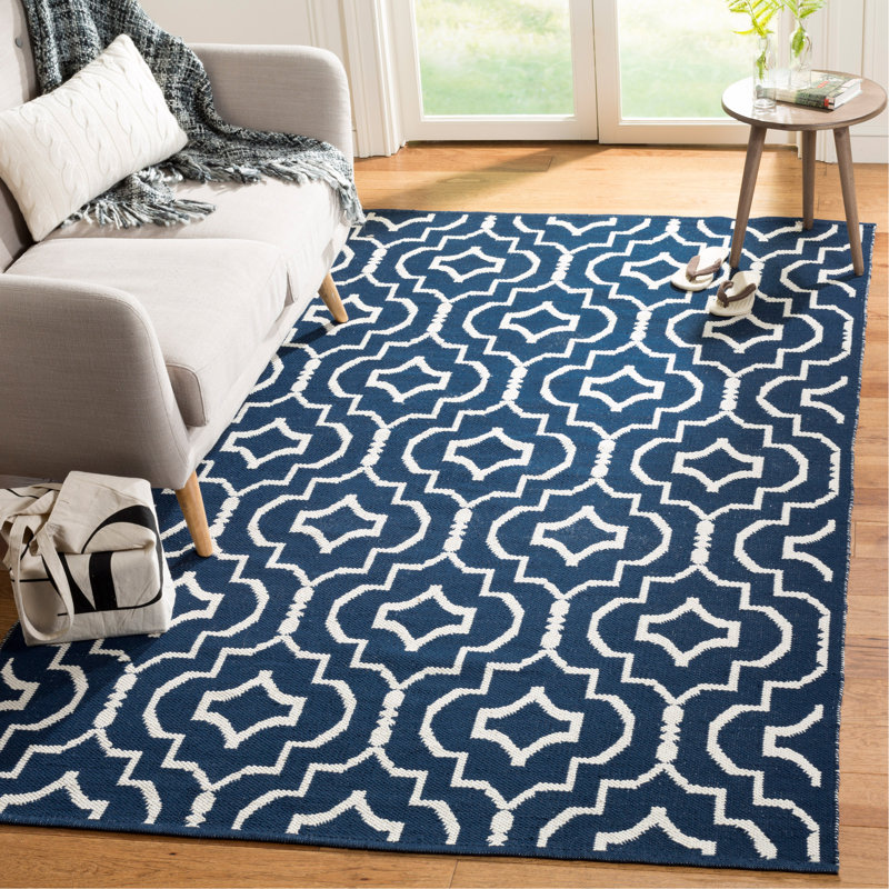 Rennie Hand Woven Cotton Geometric Rug, Runner 2'3" x 7'
