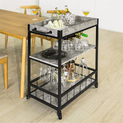 Concordia 4 Bottle Floor Wine Bottle & Glass Rack