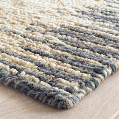 Tapis en jute tissé à la main Moss Moonlight