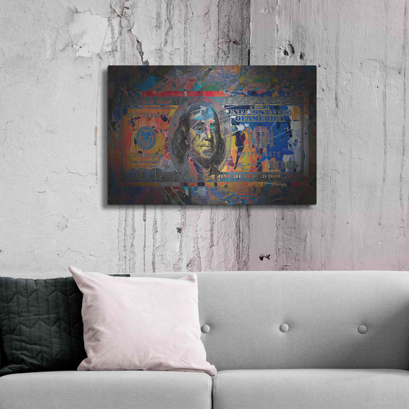 «Benjamin's H Cents», art mural en métal, H 24 po x l 36 po