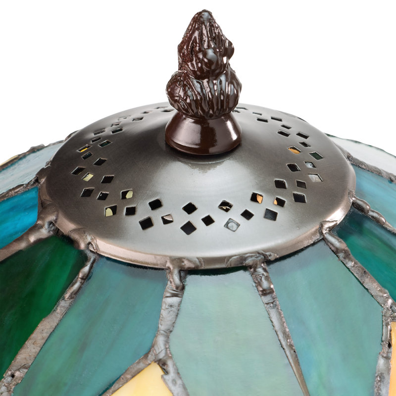 Lampe de table chandelier en verre coloré 16,5 "H